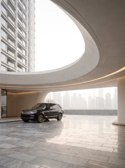 Arrival at the SKYAIR porte-cochere